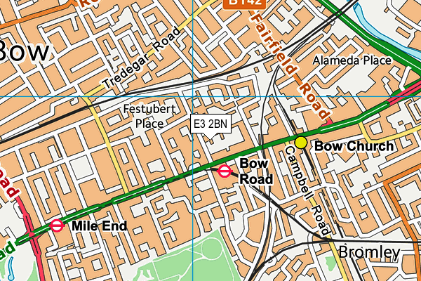 E3 2BN map - OS VectorMap District (Ordnance Survey)