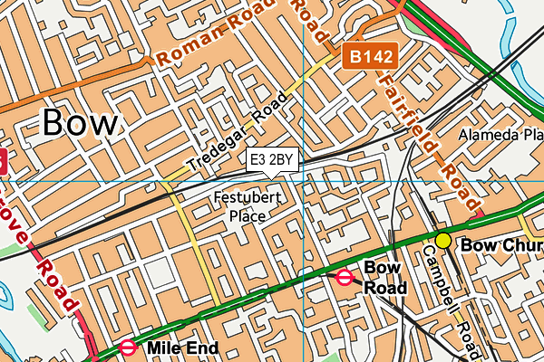 E3 2BY map - OS VectorMap District (Ordnance Survey)