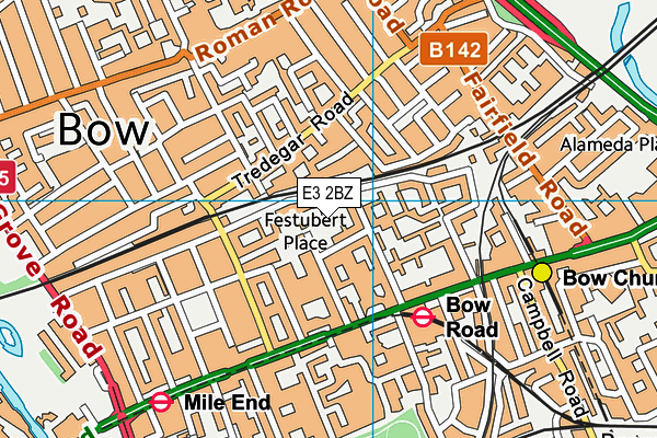 E3 2BZ map - OS VectorMap District (Ordnance Survey)