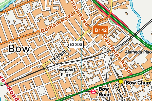 E3 2DS map - OS VectorMap District (Ordnance Survey)