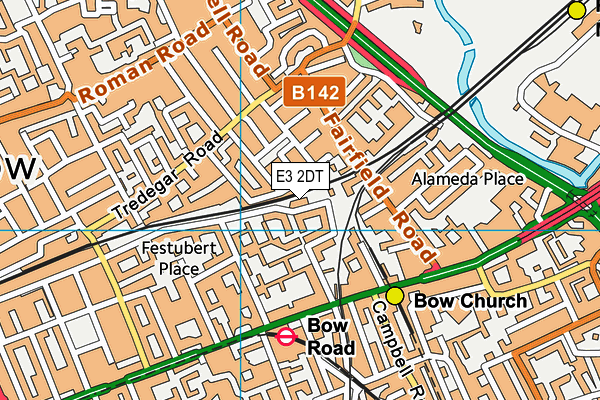 E3 2DT map - OS VectorMap District (Ordnance Survey)