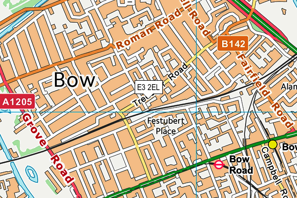 E3 2EL map - OS VectorMap District (Ordnance Survey)