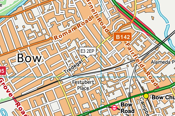 E3 2EP map - OS VectorMap District (Ordnance Survey)