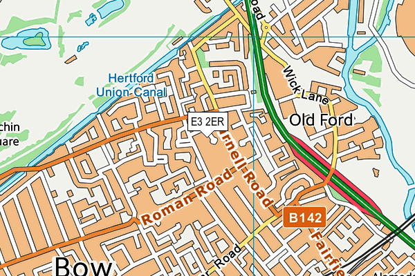 E3 2ER map - OS VectorMap District (Ordnance Survey)