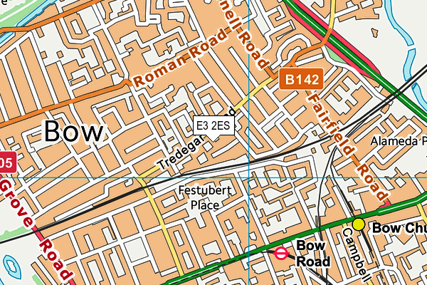 E3 2ES map - OS VectorMap District (Ordnance Survey)