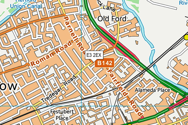 E3 2EX map - OS VectorMap District (Ordnance Survey)