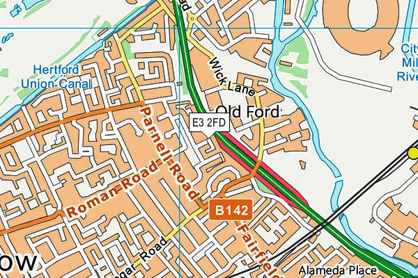 E3 2FD map - OS VectorMap District (Ordnance Survey)