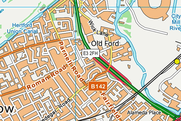 E3 2FH map - OS VectorMap District (Ordnance Survey)