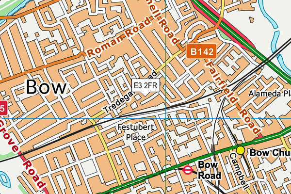 E3 2FR map - OS VectorMap District (Ordnance Survey)