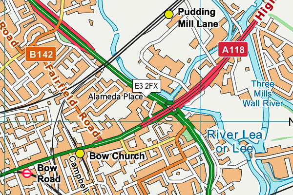 E3 2FX map - OS VectorMap District (Ordnance Survey)