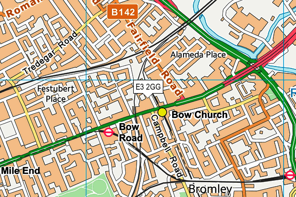 E3 2GG map - OS VectorMap District (Ordnance Survey)