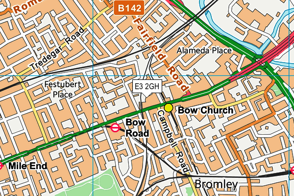 E3 2GH map - OS VectorMap District (Ordnance Survey)