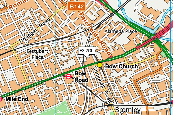 E3 2GL map - OS VectorMap District (Ordnance Survey)