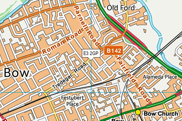 E3 2GP map - OS VectorMap District (Ordnance Survey)
