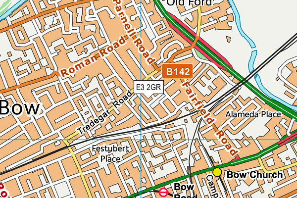 E3 2GR map - OS VectorMap District (Ordnance Survey)