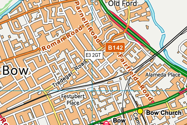 E3 2GT map - OS VectorMap District (Ordnance Survey)