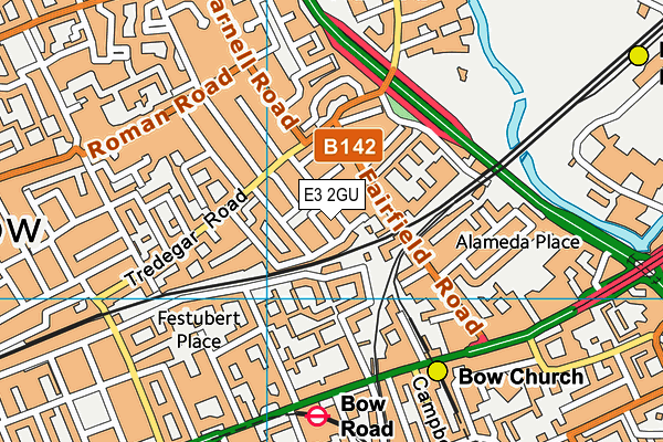 E3 2GU map - OS VectorMap District (Ordnance Survey)