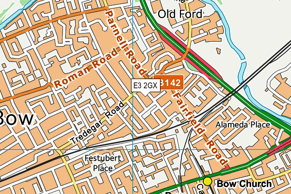 E3 2GX map - OS VectorMap District (Ordnance Survey)