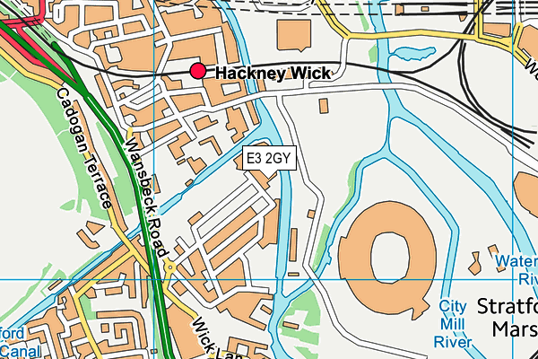 E3 2GY map - OS VectorMap District (Ordnance Survey)