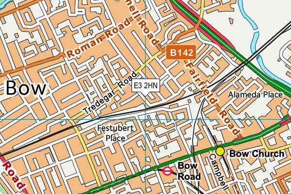 E3 2HN map - OS VectorMap District (Ordnance Survey)