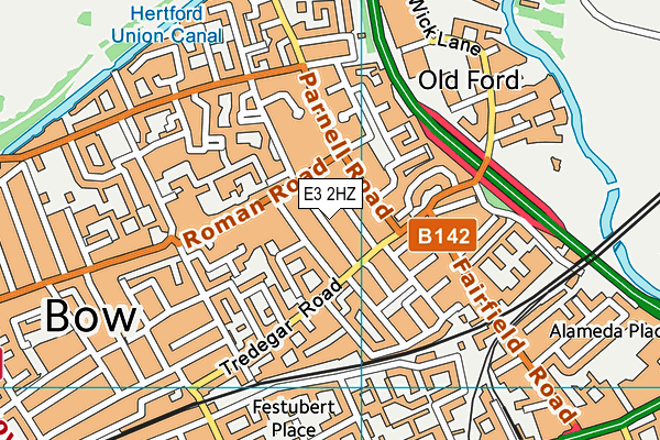 E3 2HZ map - OS VectorMap District (Ordnance Survey)