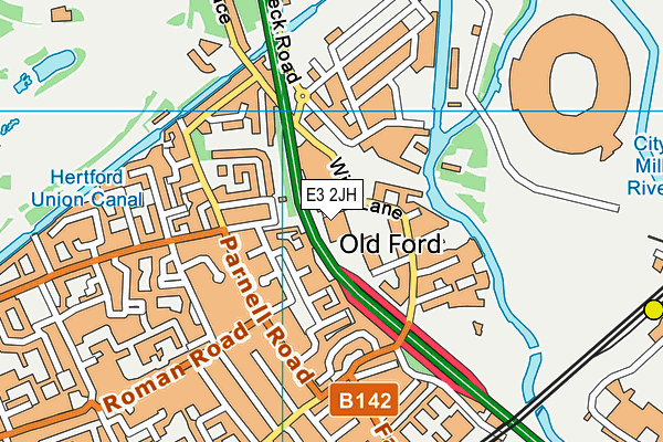 E3 2JH map - OS VectorMap District (Ordnance Survey)