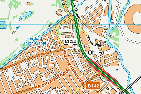 E3 2LU map - OS VectorMap District (Ordnance Survey)