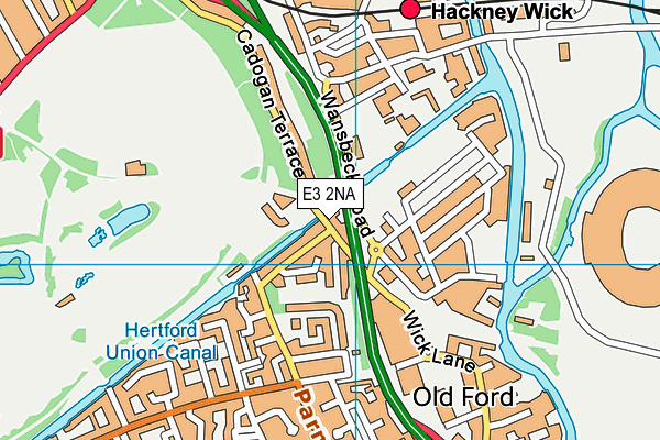 E3 2NA map - OS VectorMap District (Ordnance Survey)