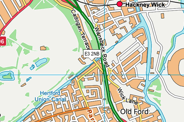 E3 2NB map - OS VectorMap District (Ordnance Survey)