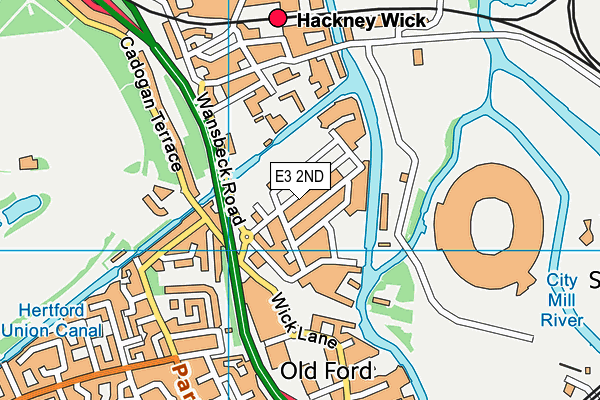 E3 2ND map - OS VectorMap District (Ordnance Survey)