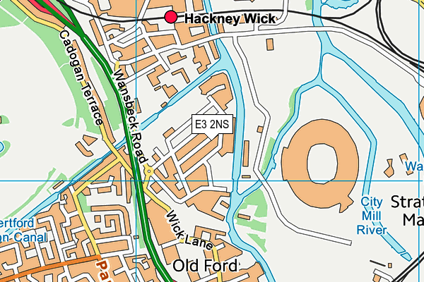E3 2NS map - OS VectorMap District (Ordnance Survey)