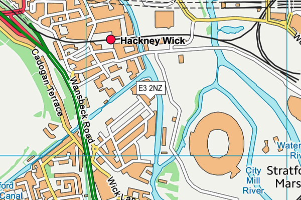 E3 2NZ map - OS VectorMap District (Ordnance Survey)