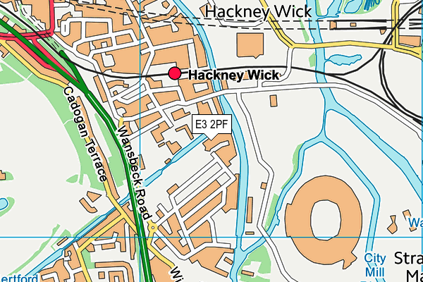 E3 2PF map - OS VectorMap District (Ordnance Survey)
