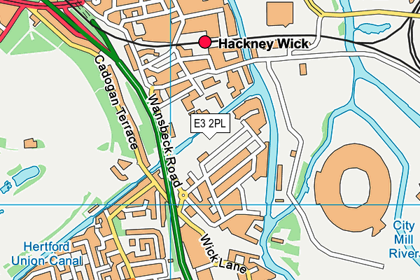 E3 2PL map - OS VectorMap District (Ordnance Survey)