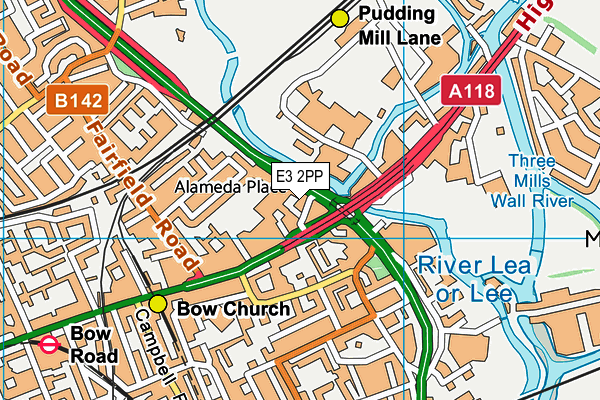 E3 2PP map - OS VectorMap District (Ordnance Survey)