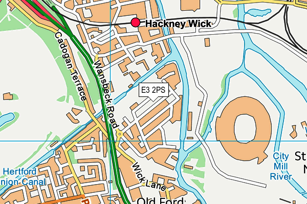 E3 2PS map - OS VectorMap District (Ordnance Survey)