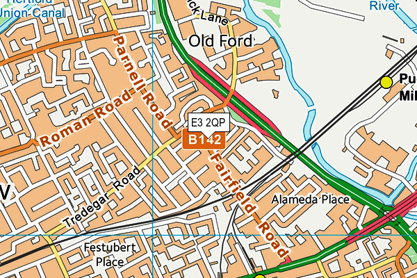 E3 2QP map - OS VectorMap District (Ordnance Survey)