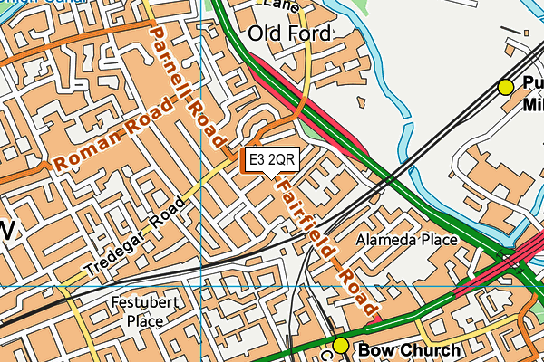 E3 2QR map - OS VectorMap District (Ordnance Survey)