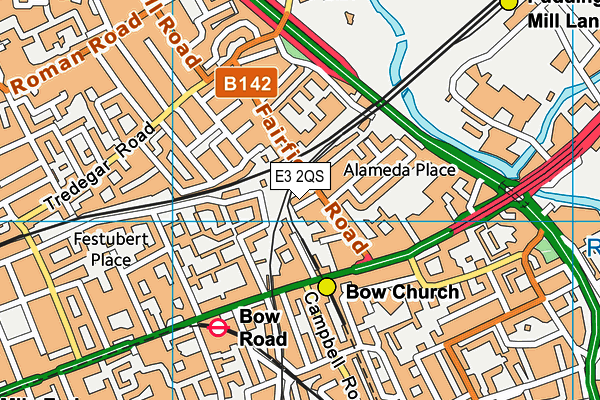 E3 2QS map - OS VectorMap District (Ordnance Survey)