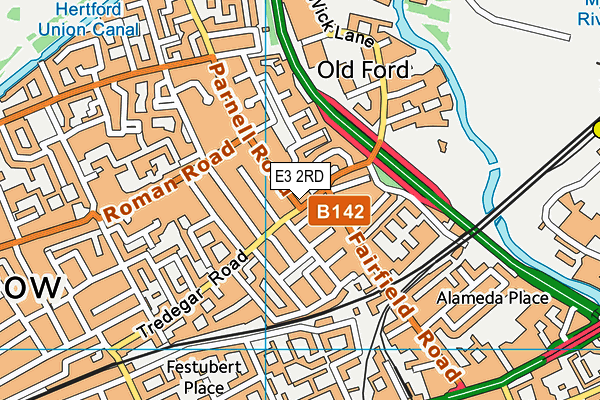 E3 2RD map - OS VectorMap District (Ordnance Survey)