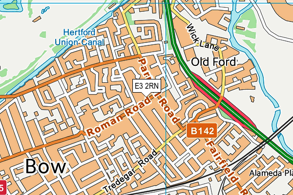 E3 2RN map - OS VectorMap District (Ordnance Survey)
