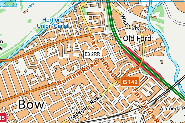 E3 2RR map - OS VectorMap District (Ordnance Survey)