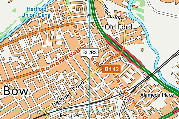 E3 2RS map - OS VectorMap District (Ordnance Survey)