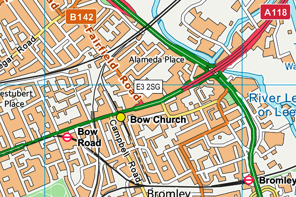 E3 2SG map - OS VectorMap District (Ordnance Survey)