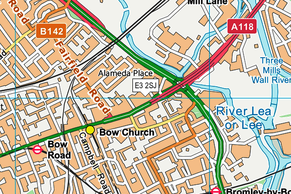 E3 2SJ map - OS VectorMap District (Ordnance Survey)