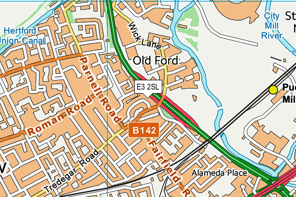 E3 2SL map - OS VectorMap District (Ordnance Survey)