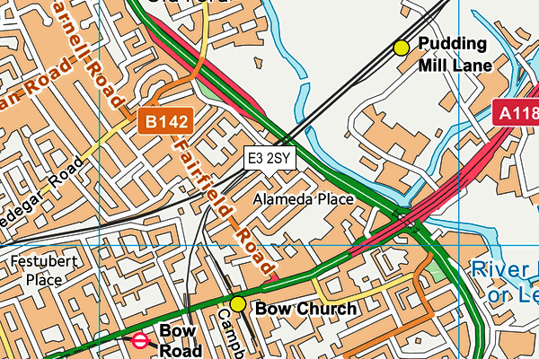 E3 2SY map - OS VectorMap District (Ordnance Survey)