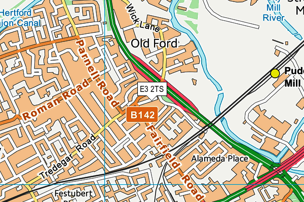 E3 2TS map - OS VectorMap District (Ordnance Survey)