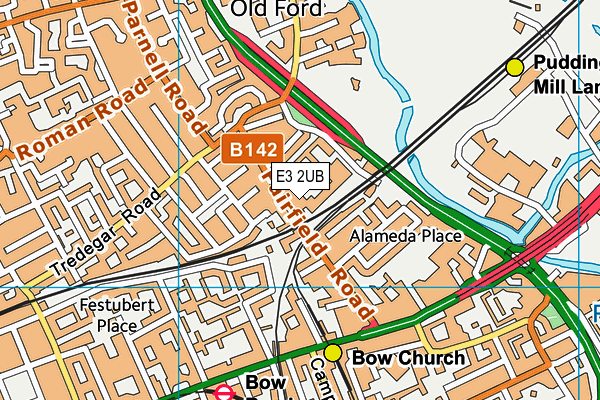 E3 2UB map - OS VectorMap District (Ordnance Survey)