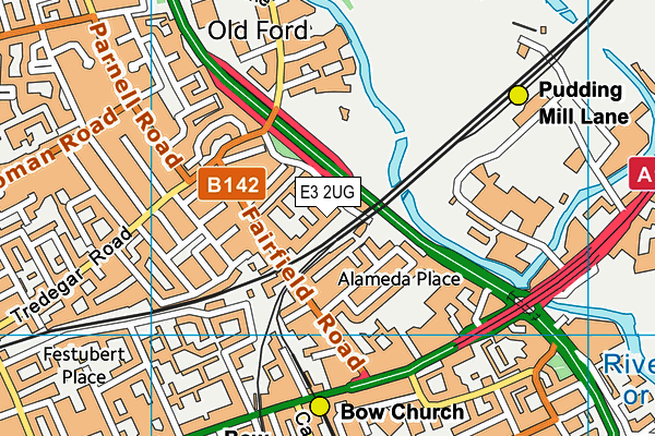 E3 2UG map - OS VectorMap District (Ordnance Survey)